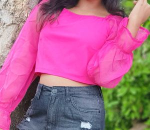 Pink Crop Top