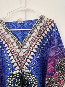 Boho Print Kaftan Dress