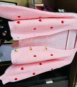 Heart Embroidered Pink Cardigan( never worn)