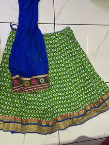Green Lehenga Choli with Dupatta