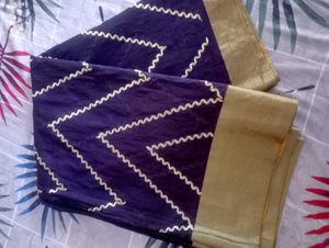 Black &amp; Gold Saree with Blouse