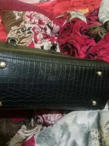 Milano Black &amp; White Satchel Bag