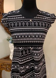 Black & White Print Dress