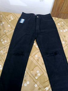 Ripped Black Denim Jeans