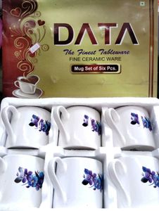 Ceramic Tea Mug Set Of 6