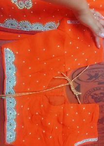 Fancy Party Wear Saree With Peticot And Blouse