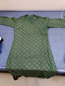 Green Printed Kurta