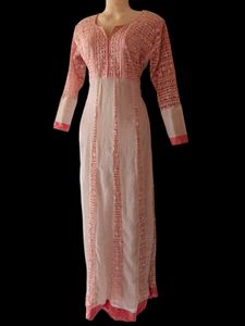 Pink Anarkali Kurta For Women
