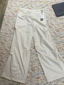 Trendy Beige Baggy Pants