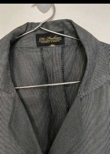 Gray Herringbone Duster