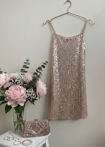 Sequin Mini Slip Dress