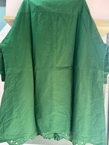 Green Embroidered Button-Down Shirt