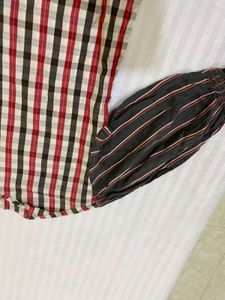 Checkered Mini Tunic Top