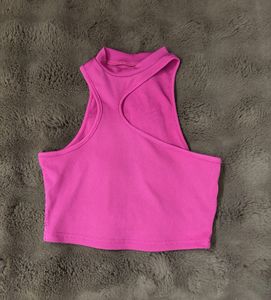 URBANIC Pink Cutout Tank Top