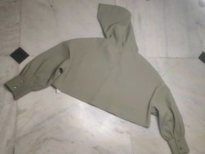 Zara Green Cropped Jacket