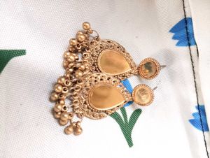 Golden Jhumka Earrings