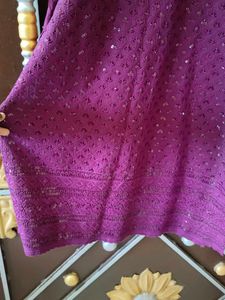 Purple Embellished Kurti