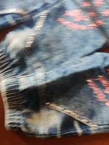 Cute Embroidered Denim Jeans