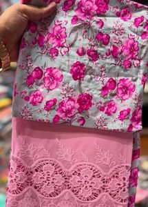 Cotton Kameez Chicken Pajame