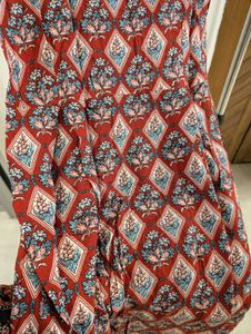 Red Diamond Floral Print Sundress