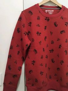Red Floral Print Sweater