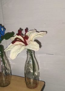 Crochet Lily Flower in Vase