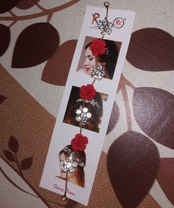 Red Rose Hair Chain