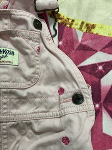 OshKosh Girl Pink Floral Overalls