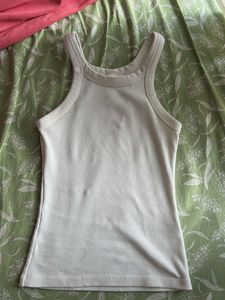 H&m White Tank Top(Xs(