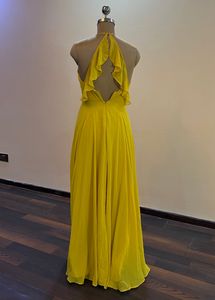 Beautiful Yellow Flowy Dress (Bust:32)