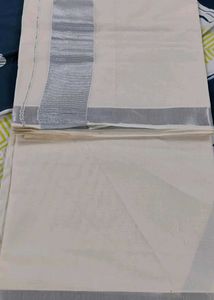 Kerala Kasavu Saree(New With Running Blouse)