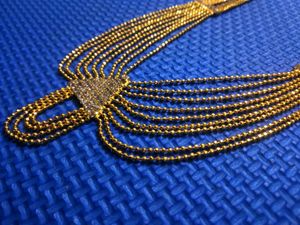 Chain Gold Colored Necklace Set