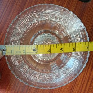2 Fancy Glass Plates