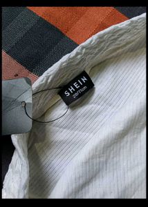 White Ruched Drawstring Midi Skirt