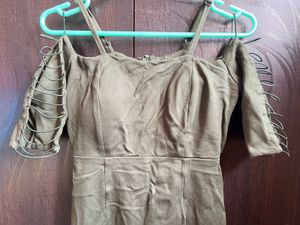 Mini Straps Dress Green