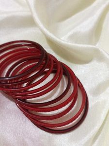 Maroon Bangles For Desi Fits. 10 Pieces