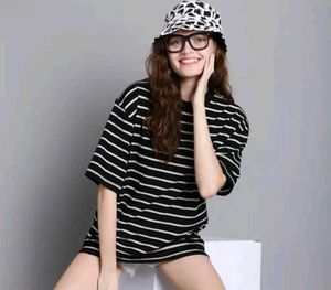 Striped T-Shirt &amp; Bucket Hat