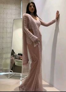 Beautiful Pink Sequence Saree