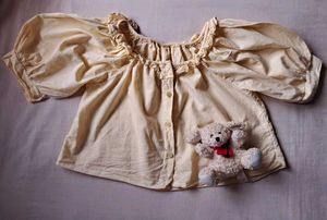 Cream Puff Sleeve Top