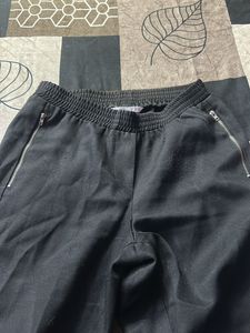 Black Track Pants with Zipper Pockets