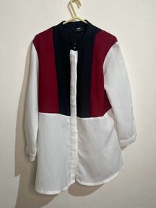 Elegant Color Block Blouse