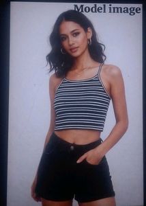 Striped Crop Tank Top