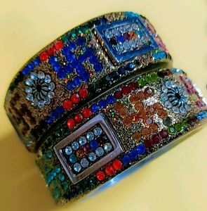 Vintage Rhinestone Bangle Bracelets