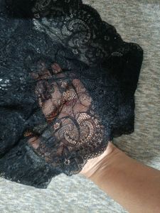 Black Front Hook Bra With Panty