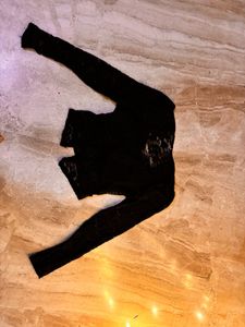 Black Lace Net Top- SIZE-28-36.NOT WORN EVEN ONCE