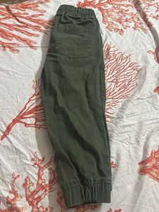 Olive Green Elastic Pants