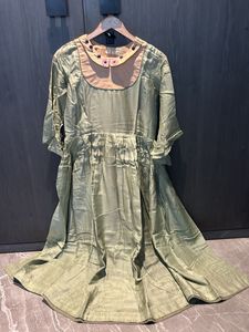 Chinese Collar Pleated Gown