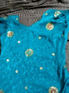 Teal Indian Embroidered Dress