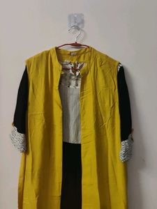 Stylish Kurta Set &amp; Yellow Shrug