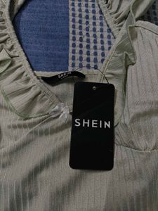 Ruffled Strappy Sleeve Short Textured Top